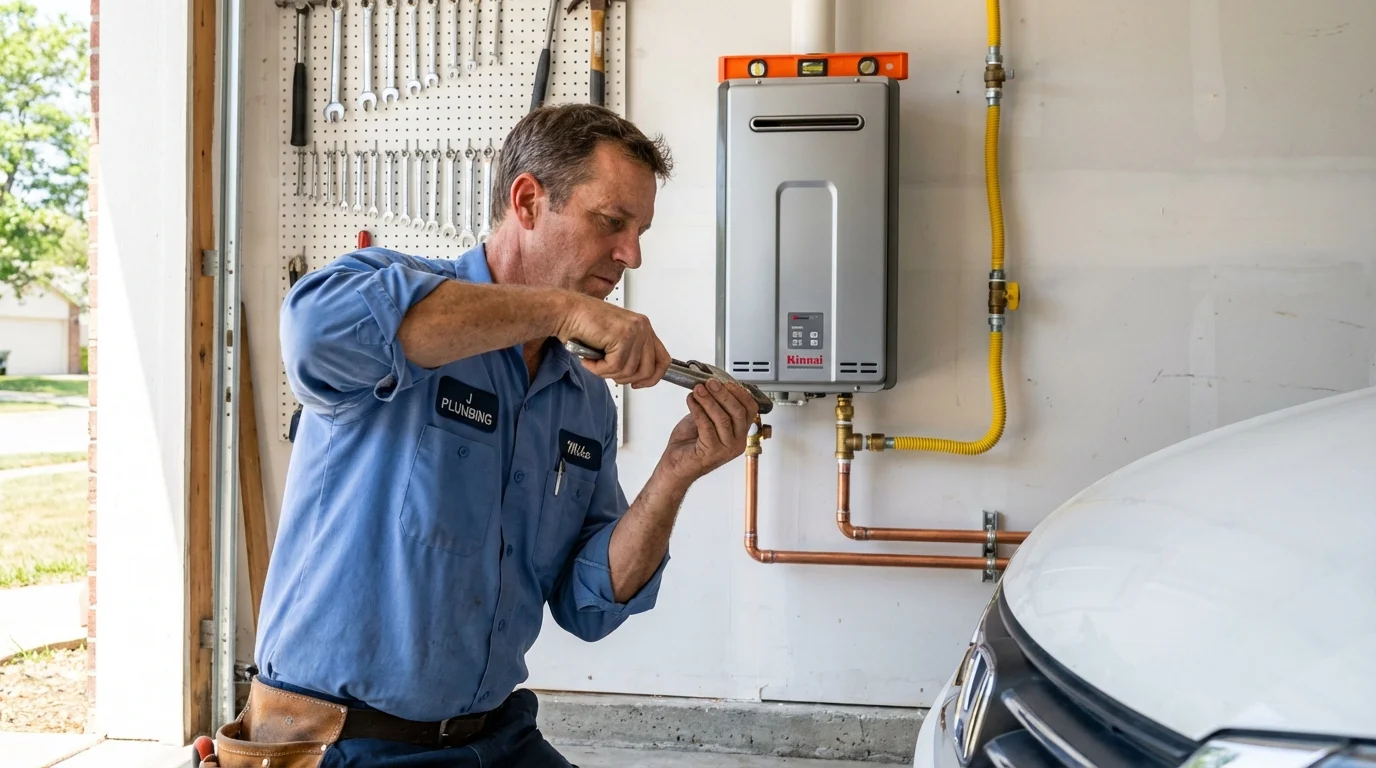 Tankless water heater installation by a Johns Plumbing LLC plumber in Kellyville